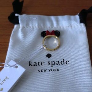 Kate Spade Minnie Mouse ears ring size 7